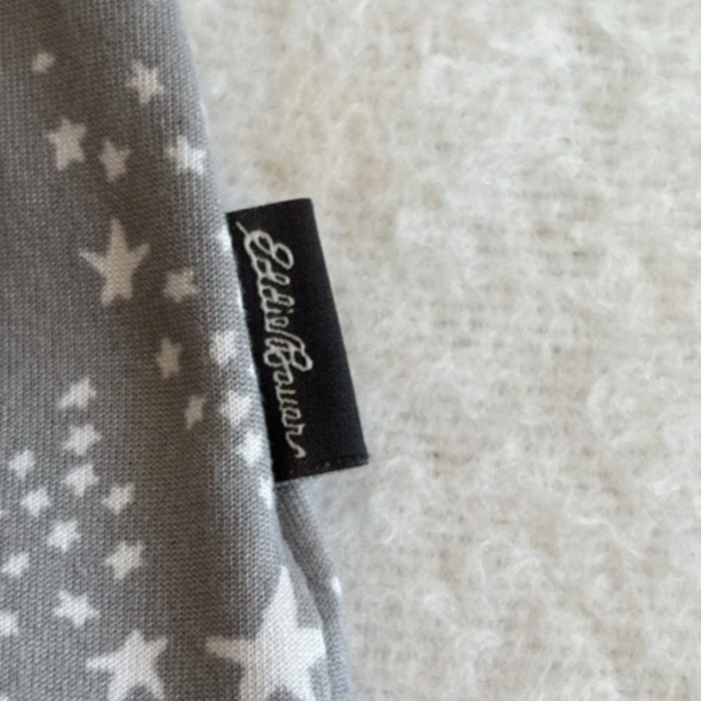 Eddie Bauer Pajama Top Women's Large Gray Star - Picture 3 of 11